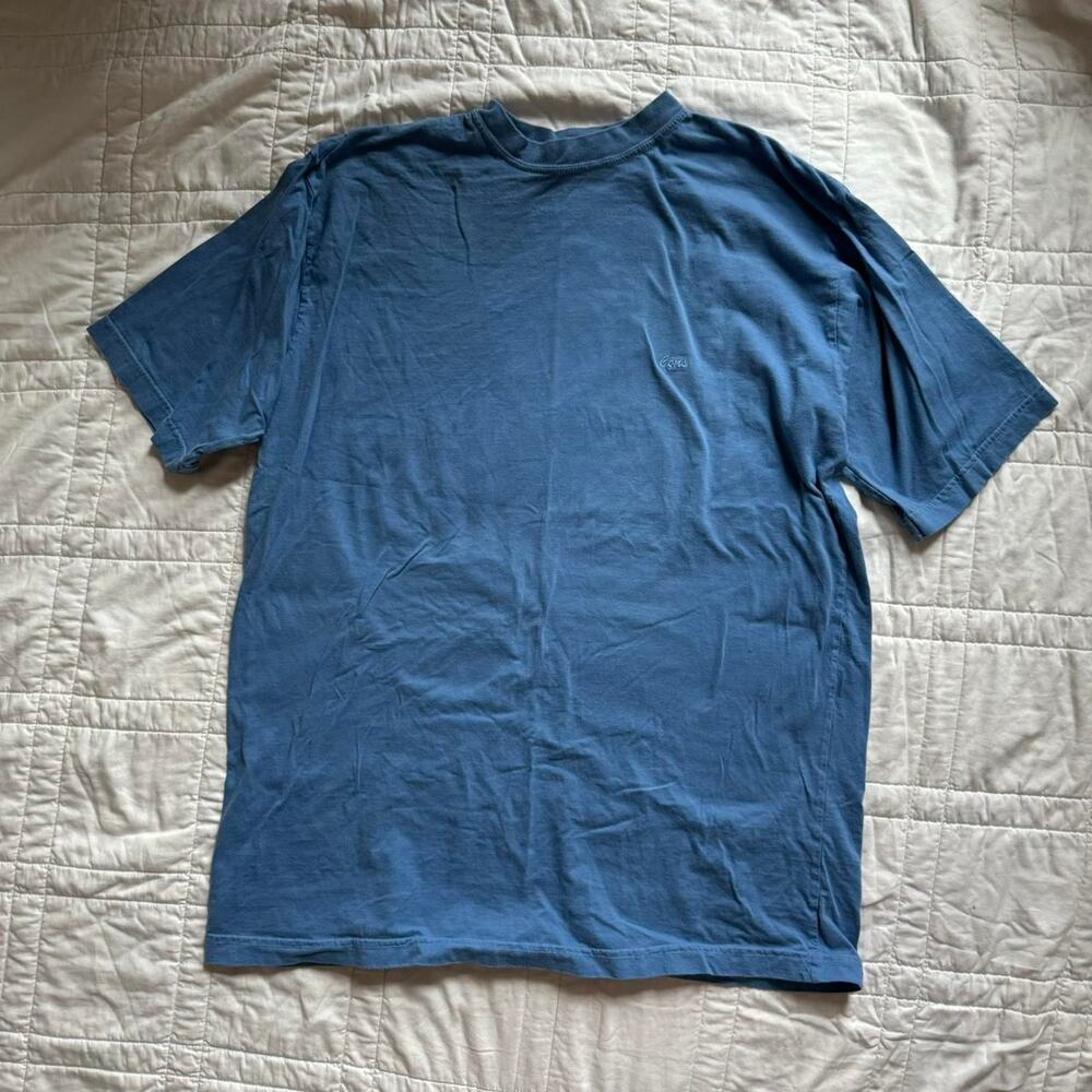 Vintage 90s short sleeve men's blue‎ basic crewneck t-shirt XL casual